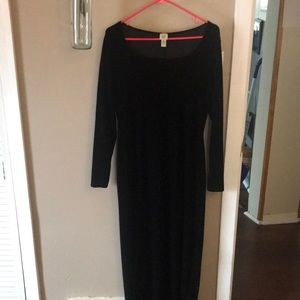 Black gap velvet dress